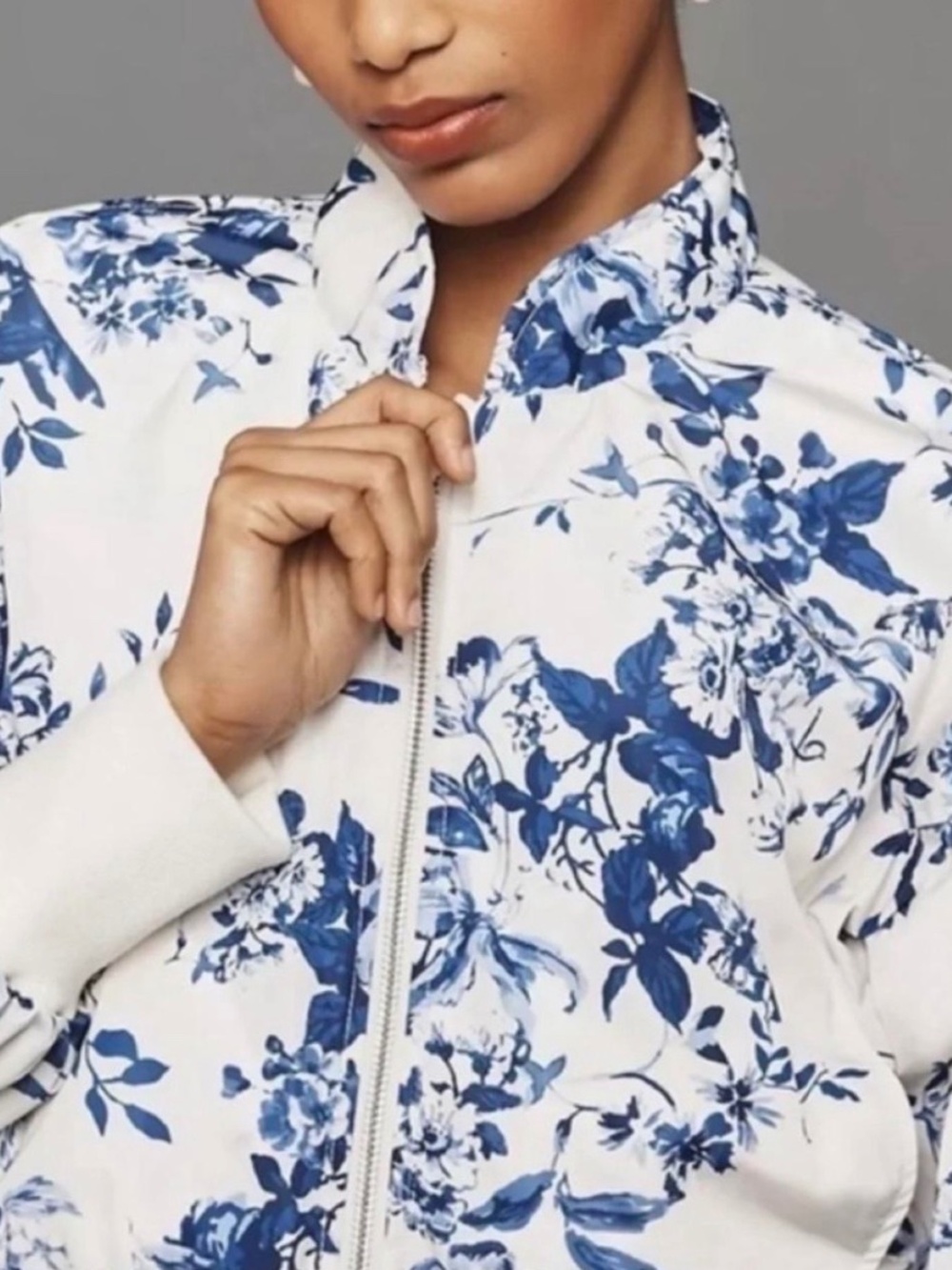 By Anthropologie Cropped Floral Bomber Jacket XL NWT $158